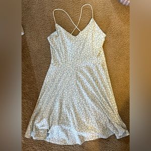 Blue & white floral skater sundress